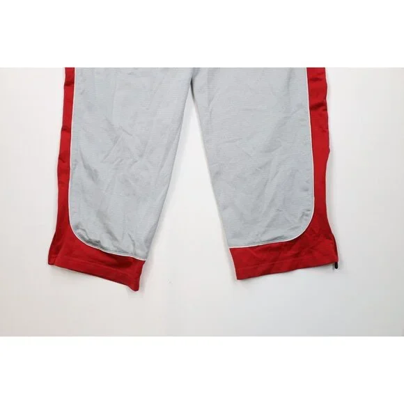 Vintage 90s Starter Mens Large Color Block Knit Wide Leg Sweatpants Pants Gray